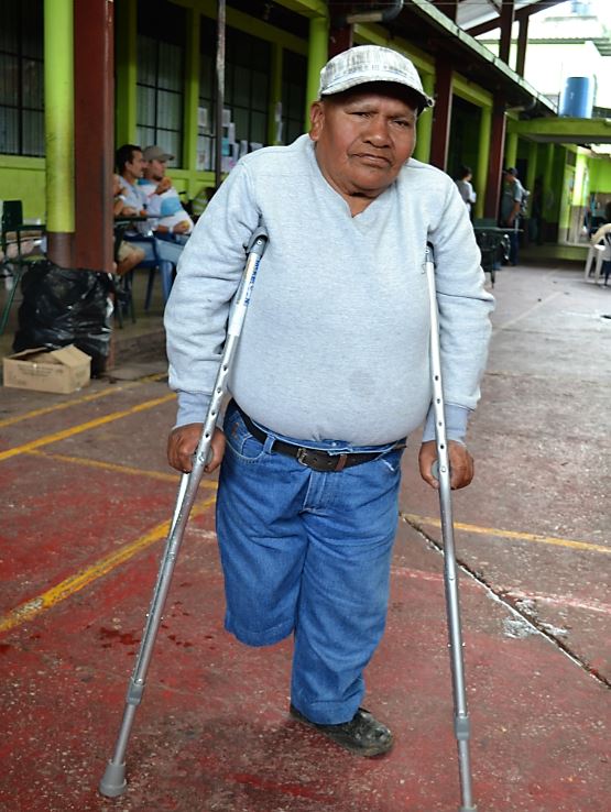 Jose, with his new crutches