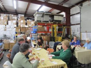 May - Idaho Gives Day eating in warehouse