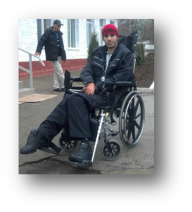 Moldova man in wheelchair