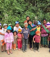 Clothing for displaced villagers