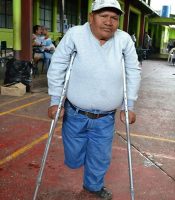 Jose, with his new crutches